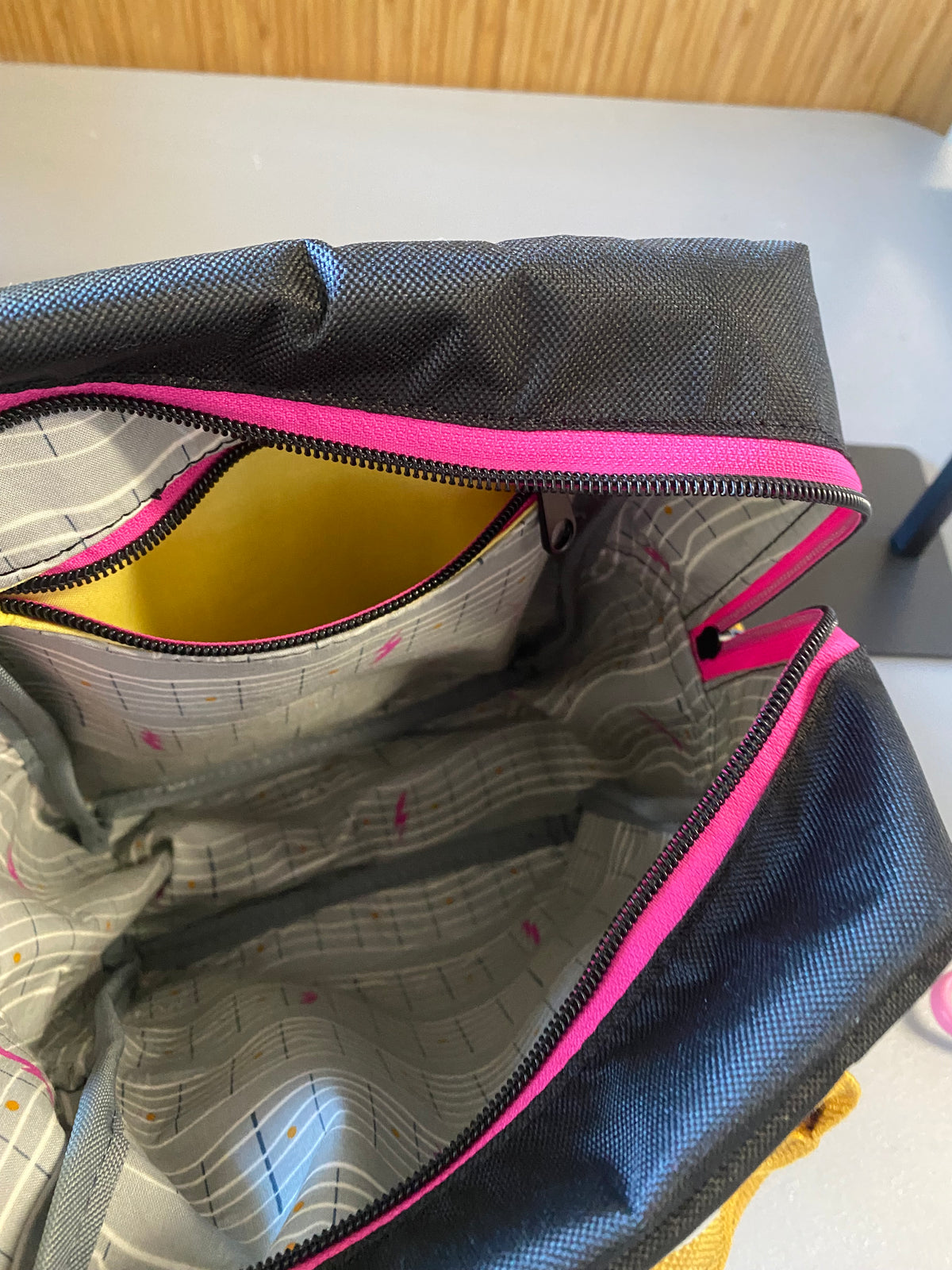 Mini Making Backpack-Black with Pink Rock bears