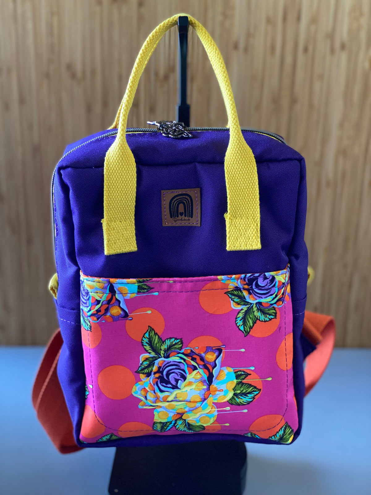Mini Making Backpack- Purple/Neon Flowers