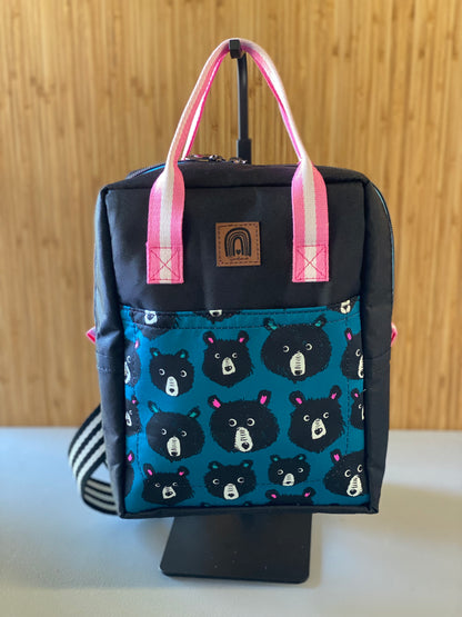 Mini Making Backpack-Black and Blue Bears