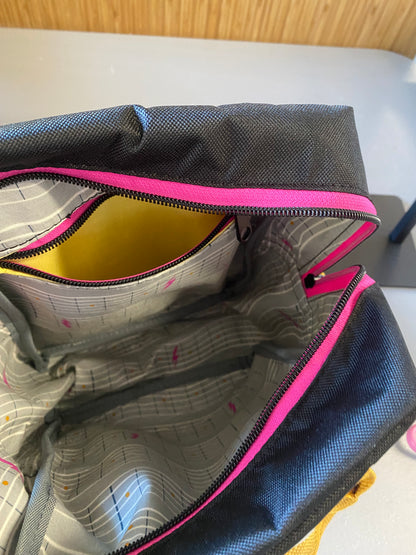 Mini Making Backpack-Black with Pink Rock bears
