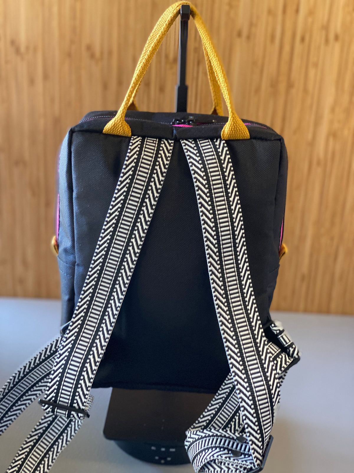 Mini Making Backpack-Black with Pink Rock bears