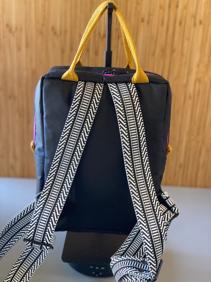Mini Making Backpack-Black with Pink Rock bears